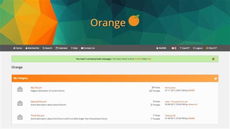 Orange Flat Mybb Theme By Themebb Codester