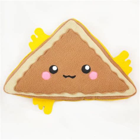 Grilled Cheese Sandwich Triangle Pillow Plush Toy Food Pillows