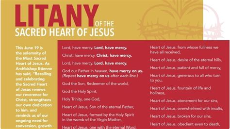 Litany Of The Sacred Heart Of Jesus Northwest Catholic Read Catholic