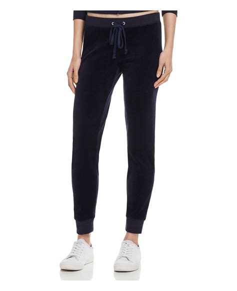 Lyst Juicy Couture Zuma Velour Jogger Pants In Blue
