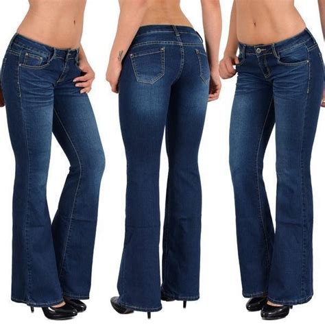 Low Waist Boot Cut Ladies Flare Jeans Pure Fit Story