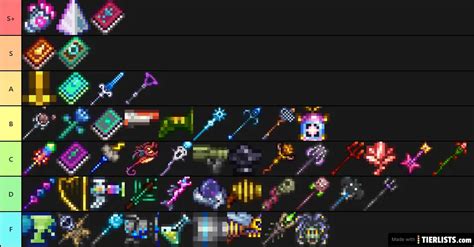 Terraria Hardmode Mage Weapons Tier List Maker