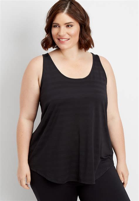 … sign up or log in to see your approval odds. plus size black stripe active tank | maurices