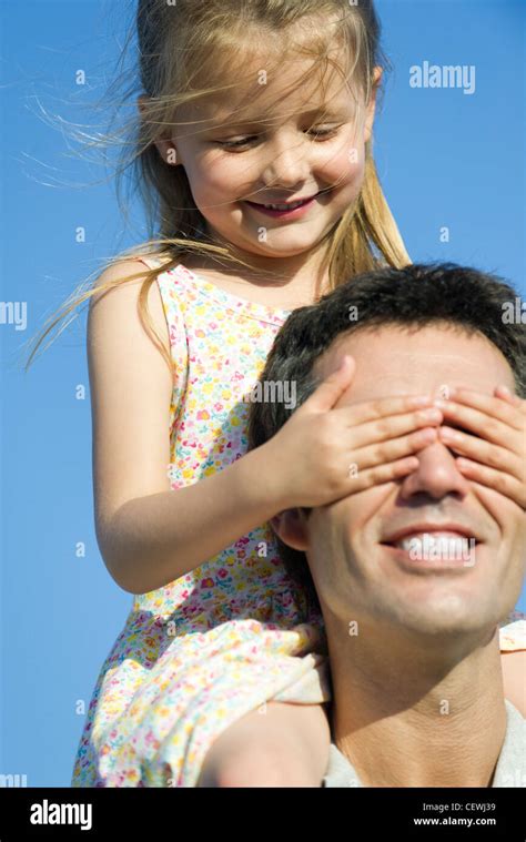 Girls Playing Hands Over Eyes Happy Hi Res Stock Photography And Images