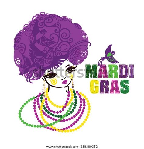Mardi Gras Girl Stock Vector Royalty Free 238380352 Shutterstock