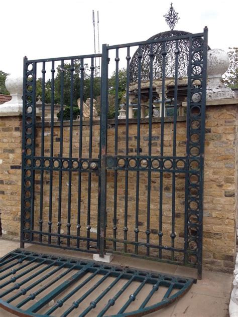 A Very Large Pair Of Reclaimed Wrought Iron Gates Vandv Reclamation