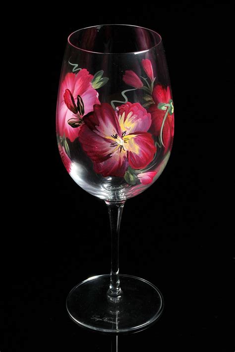 Hand Painted Wine Glasses L Etsy Hand Painted Wine Glasses Painted