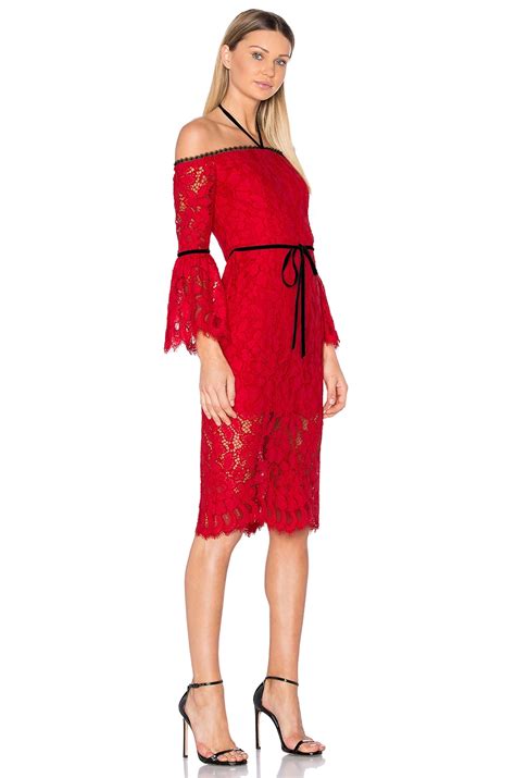 Alexis Odette Dress In Red Lace Revolve