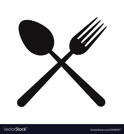 Fork And Spoon Icon Royalty Free Vector Image Vectorstock