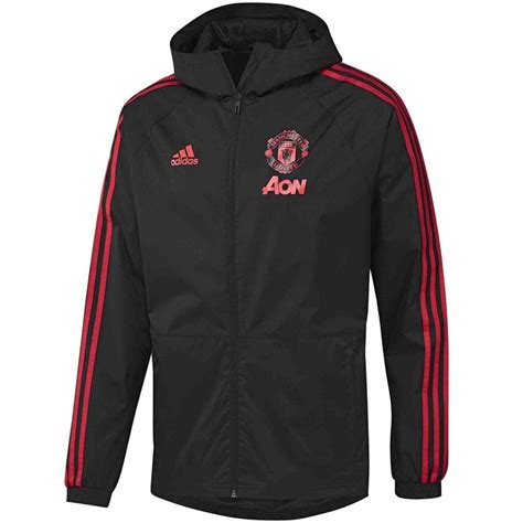 Manchester United Soccer Black Training Rain Jacket 201819 Adidas