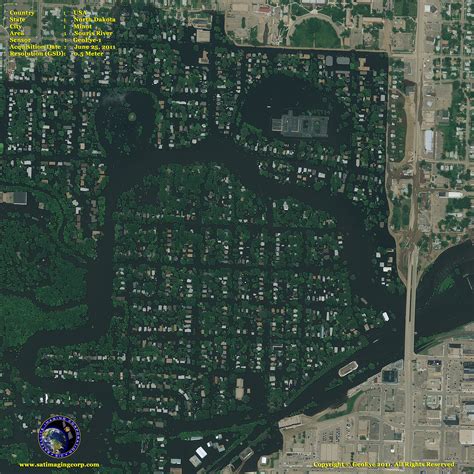 Geoeye 1 Satellite Image Minot North Dakota Satellite Imaging Corp