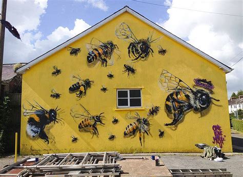 Save The Bees Street Art In London To Raise Awareness About Colony