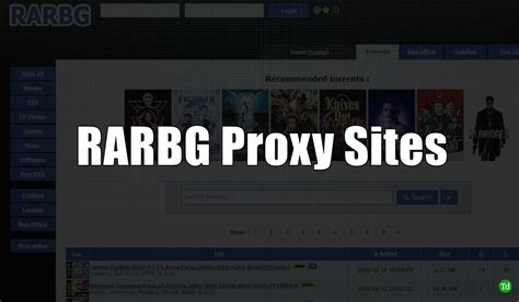 RARBG Proxy Sites List 2024 Unblocked Mirror Site
