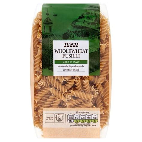 Tesco Whole Wheat Fusilli Pasta 500g Tesco Groceries