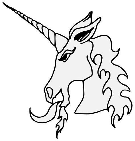 Unicorn Traceable Heraldic Art