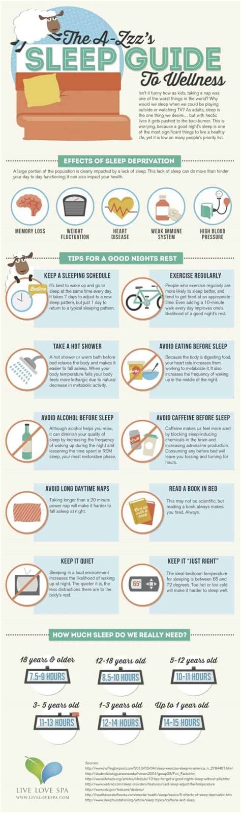 The A Zzzs Sleep Guide To Wellness Daily Infographic