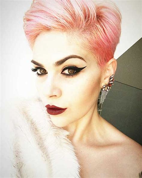 Pink is such a pretty, flattering color, it's hard to find someone who doesn't like at least one shade of it. Totally Adorable Pink Colored Short Hairstyles We Love ...