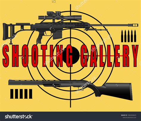 Poster Banner Shooting Range Gallery Sniper Stock Vector Royalty Free