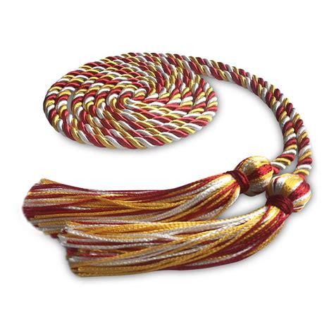 Single Graduation Honor Cord Redgoldwhite Endea Graduation