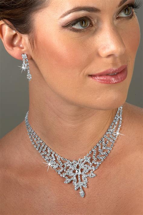 Ns601cs Rhinestone Necklace And Earring Set Pure Glam