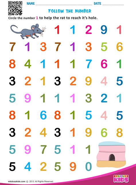 Follow The Number Math Activities Preschool Preschool Worksheets