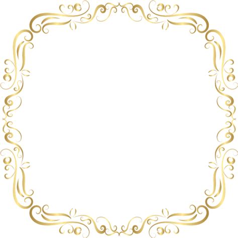 Download Hd Vintage Square Gold Golden Frame Border Squareframe Gold