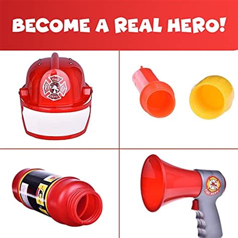 Liberty Imports 10 Pcs Fireman Gear Firefighter Costume Role Play Dress