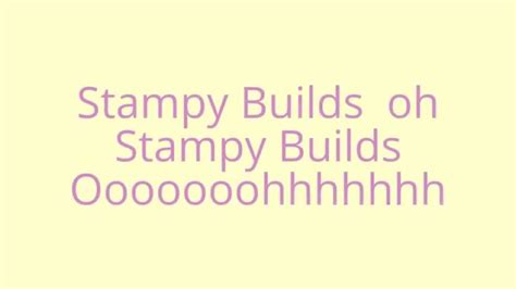 A Song For Stampy Kind Of A Song Youtube