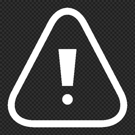 Download Hd Exclamation Point Alert Triangle White Icon Png Citypng