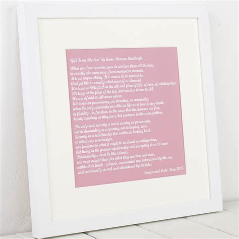 Personalised Mounted Poem Art Print By Milly Inspired