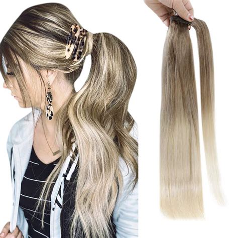 Fshine Ponytail Extensions 18 Inch Remy Human Hairpiece