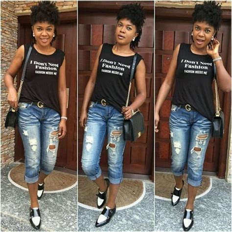 Omoni Oboli Steps Out In Ripped Jeans Photos Celebrities Nigeria