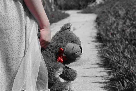 Royalty Free Sad Little Girl With Teddy Bear Pictures Images And Stock