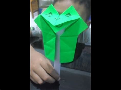 How To Make An Origami Talking Frog Step By Step - YouTube