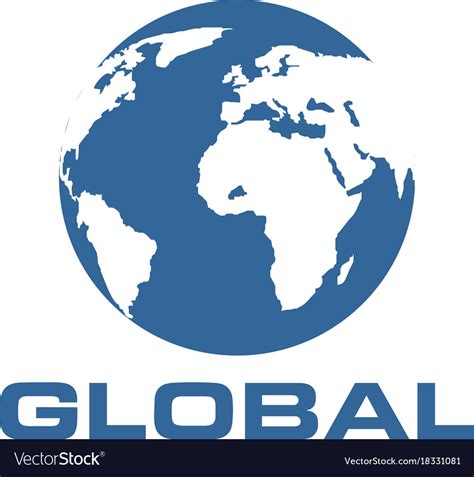 Global Logo Royalty Free Vector Image Vectorstock