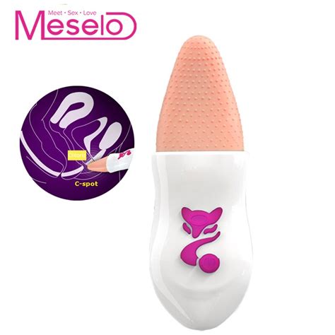 Meselo 20 Speeds Tongue Vibrator Adult Sex Toys For Woman Silicone Realistic Tongue G Spot