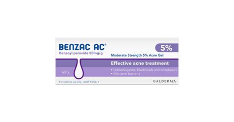Buy Benzac Ac Moderate Strength 5 Acne Gel 60g Acne Treatment Online