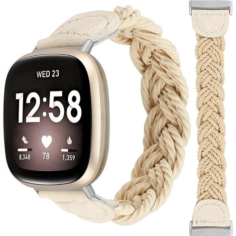 Wearlizer Braided Bands Compatible With Fitbit Versa 4versa 3fitbit Sense 2fitbit Sense Band