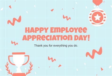 Free Employee Appreciation Day Thank You Card Template