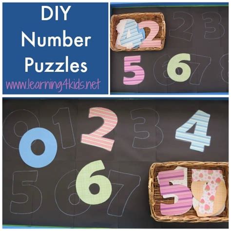 Diy Number Puzzles Learning 4 Kids