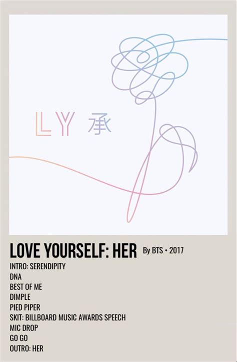 Love Yourself Her Bts Love Yourself Poster Love Yourself Album