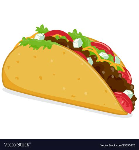 Mexican Taco Royalty Free Vector Image Vectorstock