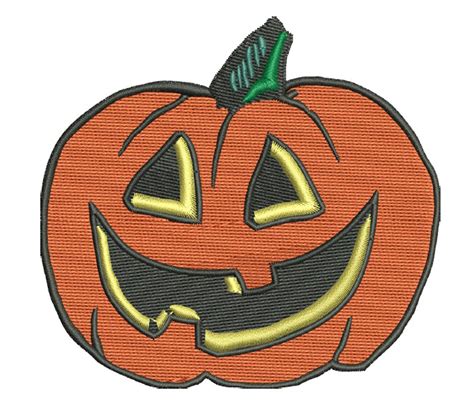 Halloween Pumpkin Machine Embroidery Design Pace Digitizing