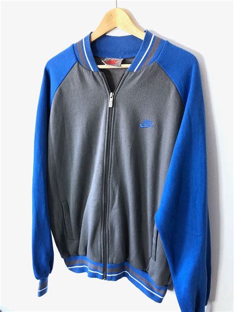 Vintage 80s Nike Zip Up Sweatshirt Track Jacket Etsy