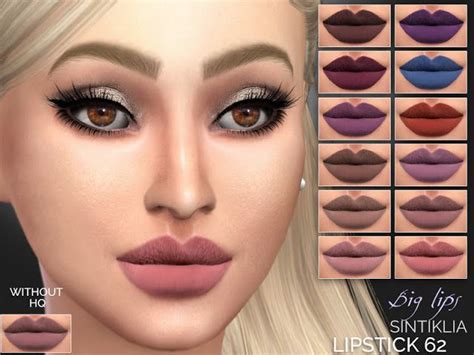 Sims 4 Ccs The Best Sintiklia Lipstick 62 Maquillaje