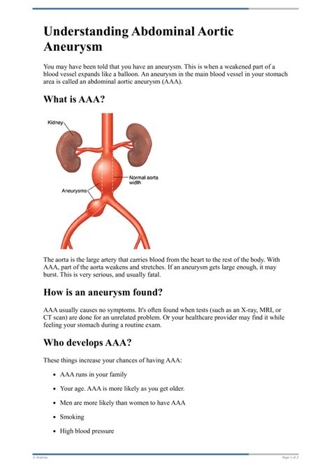 Text Understanding Abdominal Aortic Aneurysm Healthclips Online
