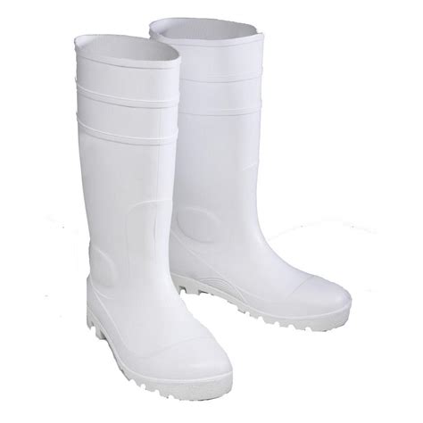 Enguard Size 7 White Pvc Steel Toe Boots Egstw 7 The Home Depot