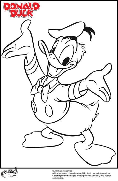 Donald Duck Coloring Pages | Team colors