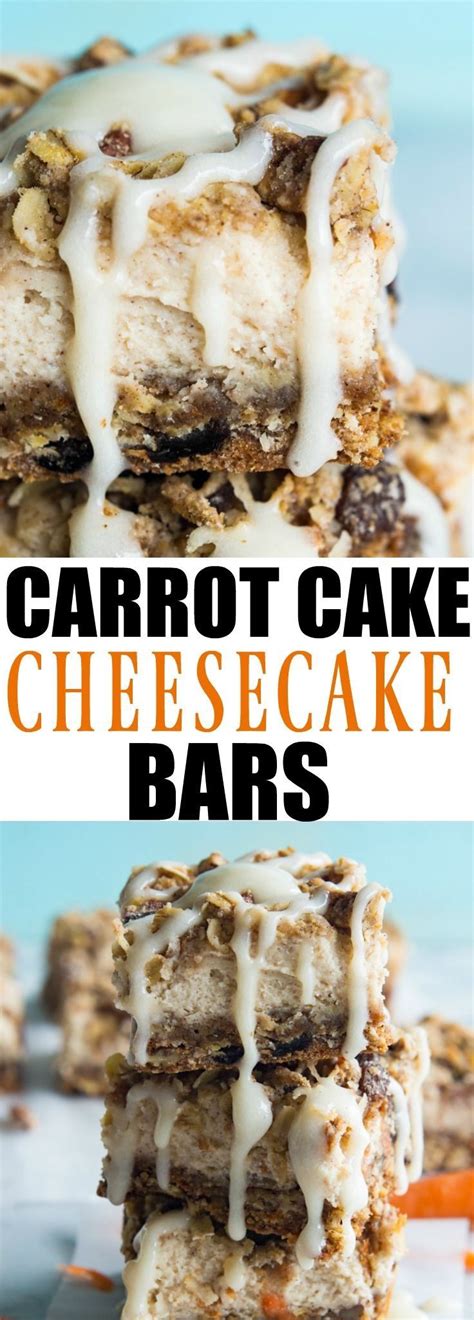Carrot Cake Cheesecake Bars Recipe Carrot Cake