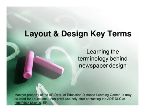 Newspaper Design Key Terms